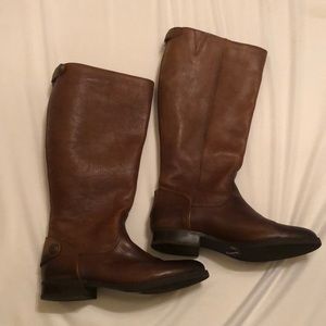 Arturo Chiang Tan/Brown boots size 9 wide calf